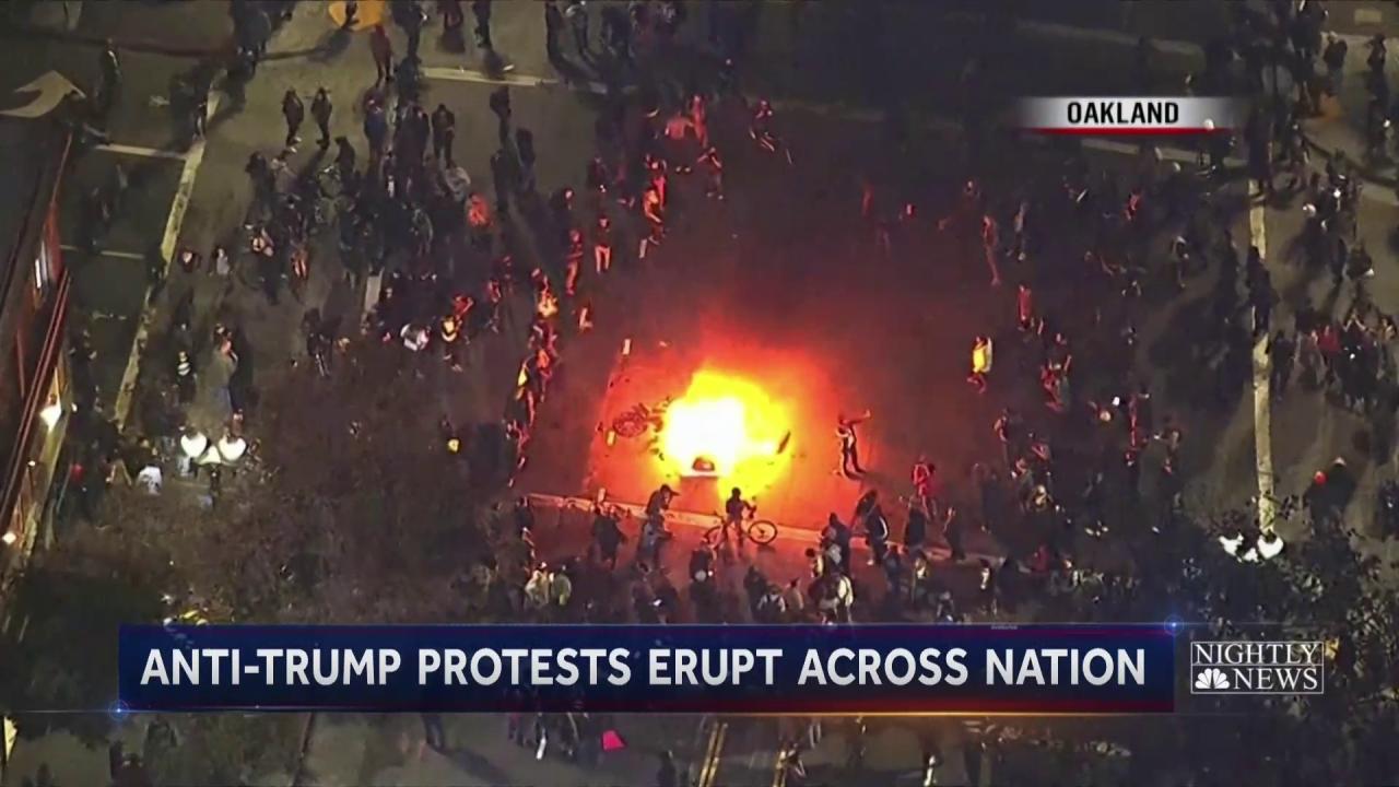 Election of Trump Sparks Anti-Trump Protests Across the Country