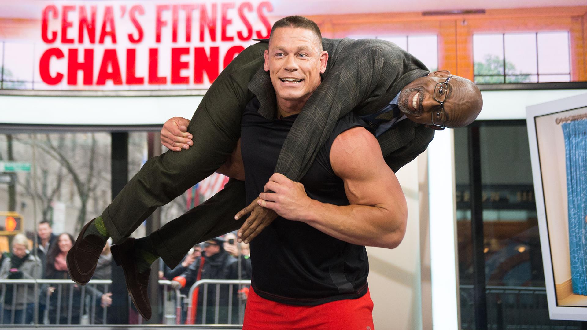 John Cena demonstrates quick fitness moves (and hoists Al Roker!)