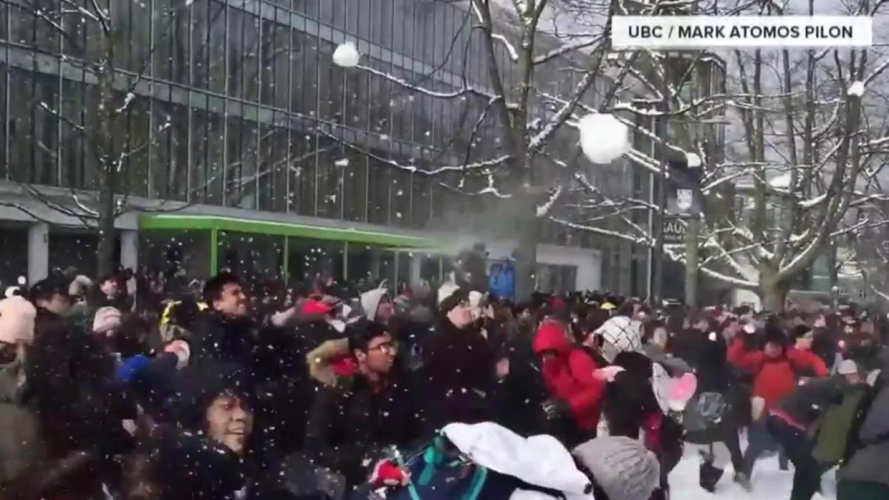 Watch this epic snowball fight among 3,000 students