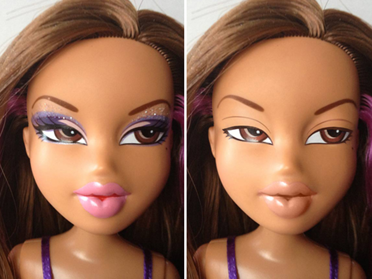 Dolls without makeup: An artist's vision goes viral