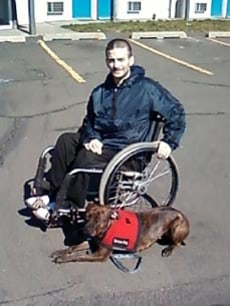 Image: Jake Vernon and his dog, Gracie Bean