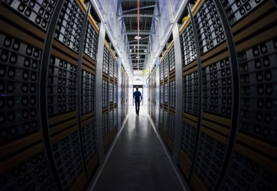 Image: A server room at a Facebook data center