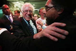 IMAGE: Bernie Sanders and Cornel West