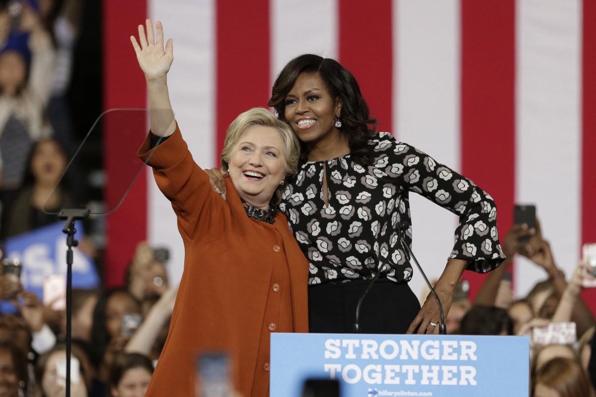 Image result for images of hillary clinton with michelle obama