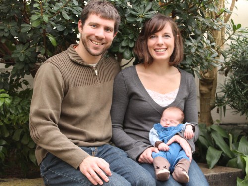 The Doud family: Brian, Kristen and Leo Doud, 3 months. 