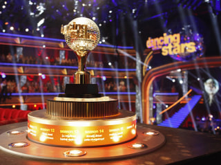 Image: "Dancing With the Stars" mirror ball trophy.