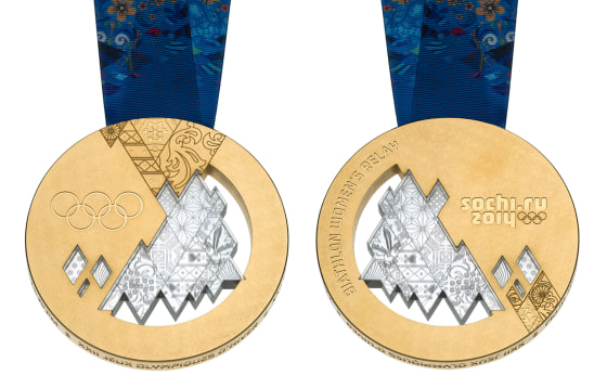 Gold medals for the Sochi 2014 Winter Olympics 