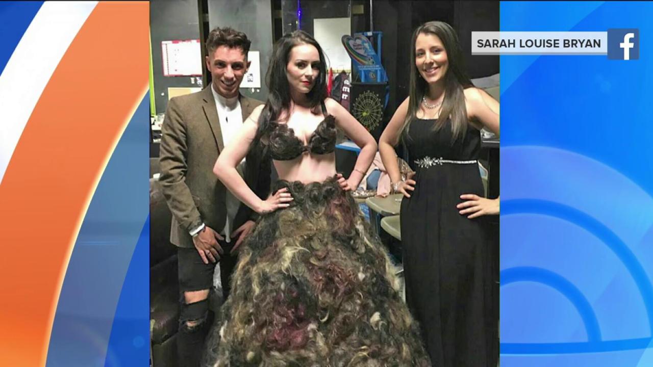 See the dress made of human hair