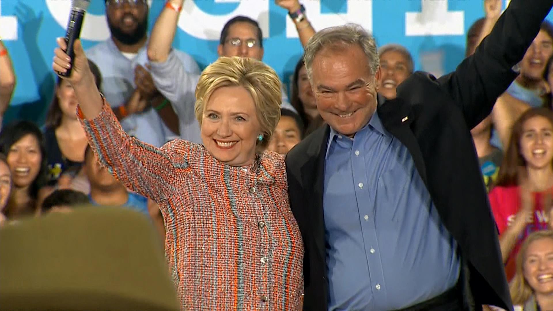 # 891 Tim Kaine 2016 Campaign Button Hillary Clinton