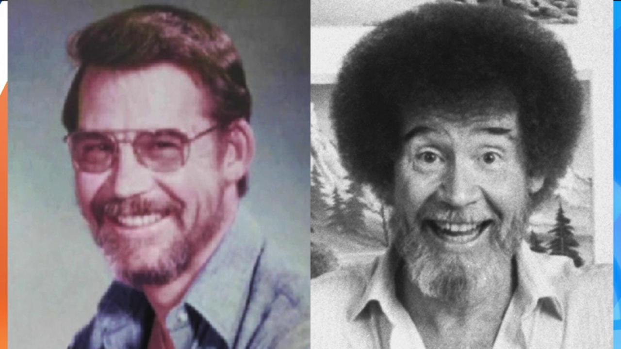 Yes, Bob Ross&#39; curly hair was actually straight