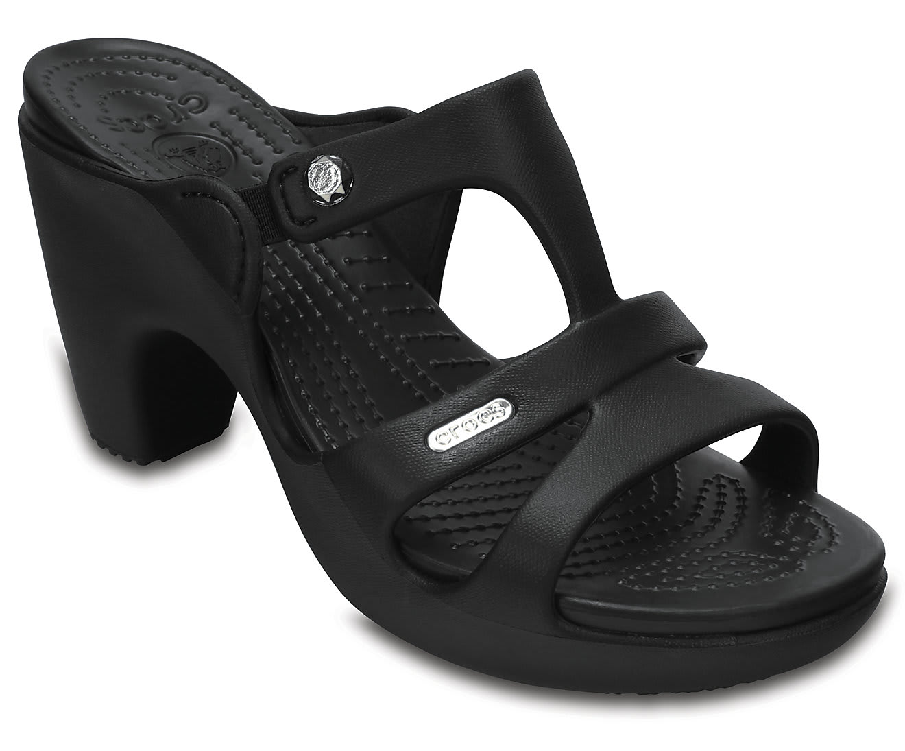 croc high heel sandals