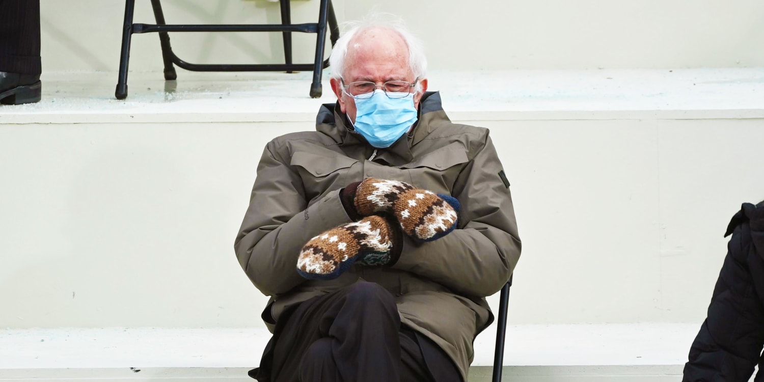 Image result for images of bernie sanders with mittens