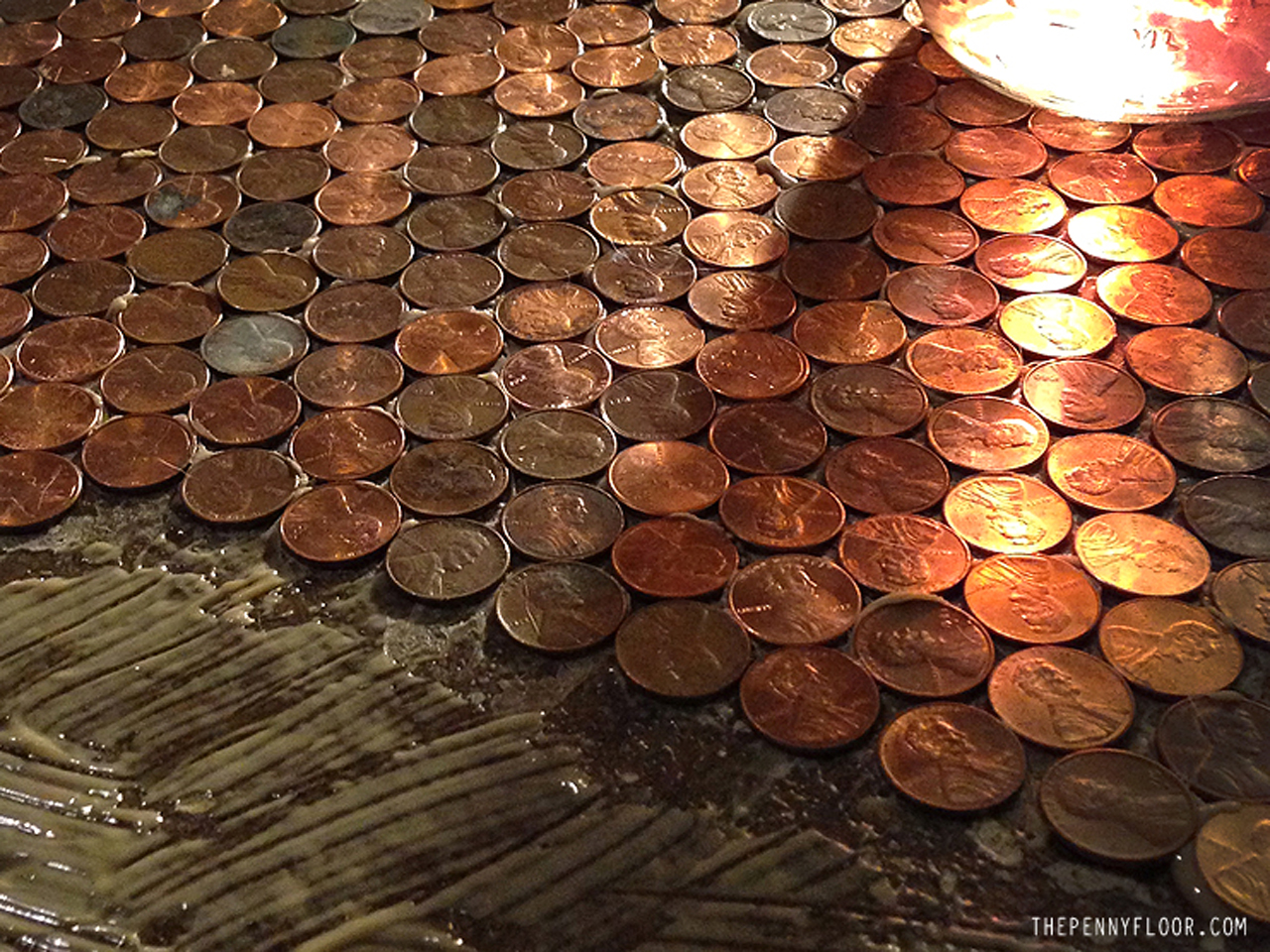 Couple Glues 60 000 Pennies To Bedroom