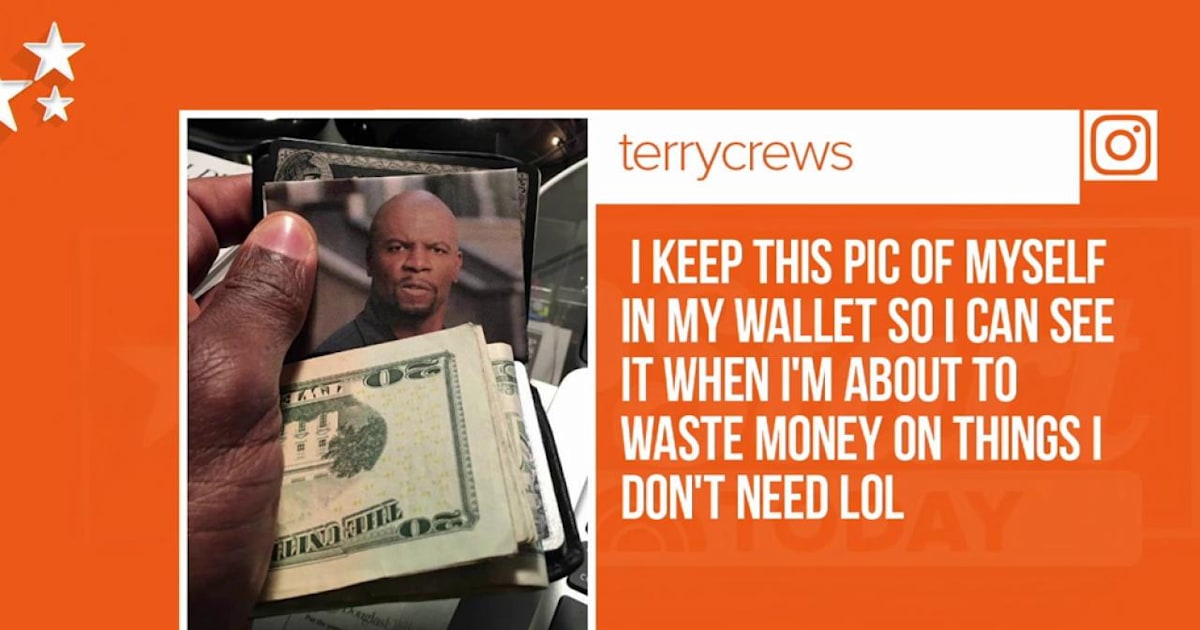 Terry Crews uses picture of Terry Crews to stop him from spending money
