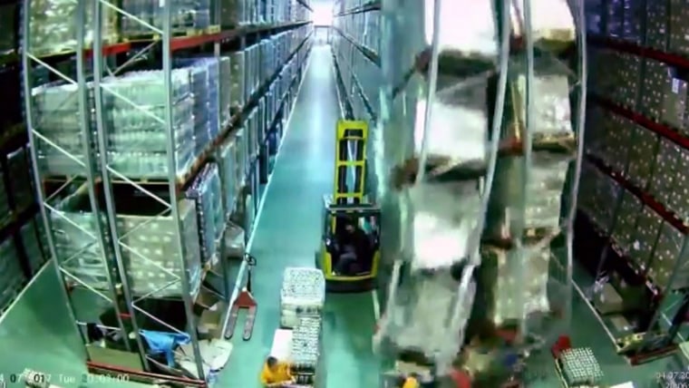 Forklift Accident Creates Warehouse Disaster In Viral Video