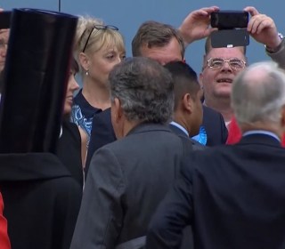 ‘Lord Buckethead’ Steals Limelight From British PM May