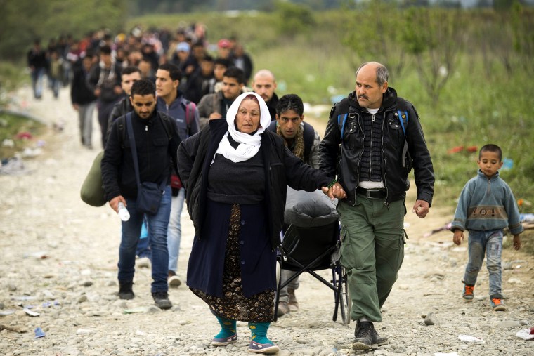 Image: Migrants in Macedonia