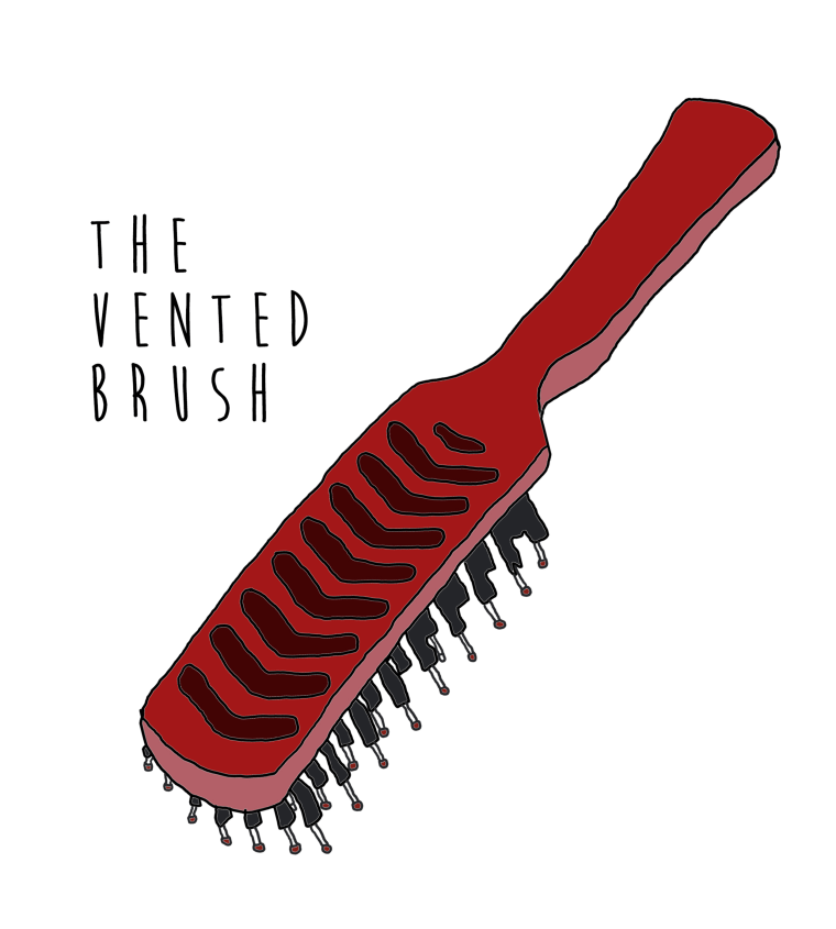 Vented hair brush