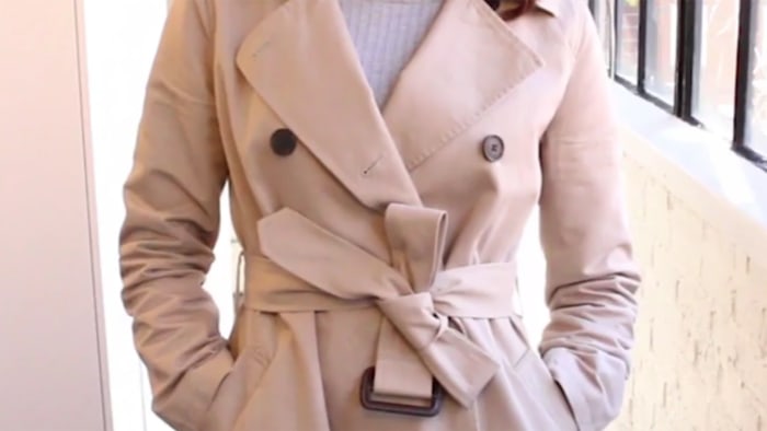 How to tie a trench coat: 5 easy ideas - TODAY.com How To Tie A Bow On Trench Coat