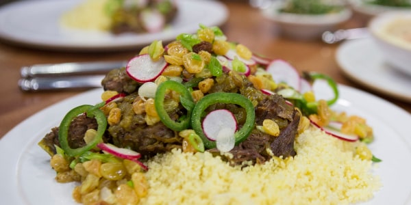 Short Ribs with Spiced Couscous and Raisin Salad