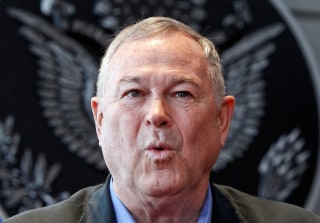 Image: Republican U.S. Representative Dana Rohrabacher speaks at a news conference in Moscow, Russia on June 2, 2013.