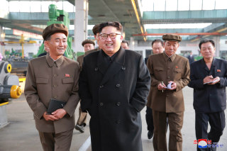 Image: North Korean leader Kim Jong Un visits a factory in this undated picture provided by KCNA in Pyongyang