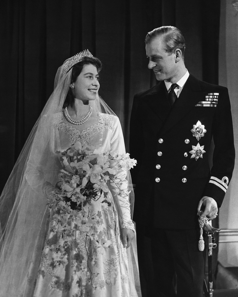 Queen Elizabeth II and Philip, Duke of Edinburgh, after their marriage
