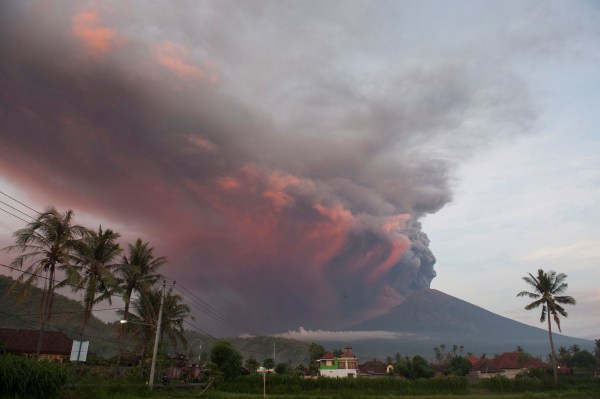   Image: Mount Agung erupting 