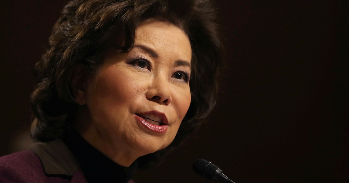 Watchdog blamed Elaine Chao for misusing the position of transport secretary