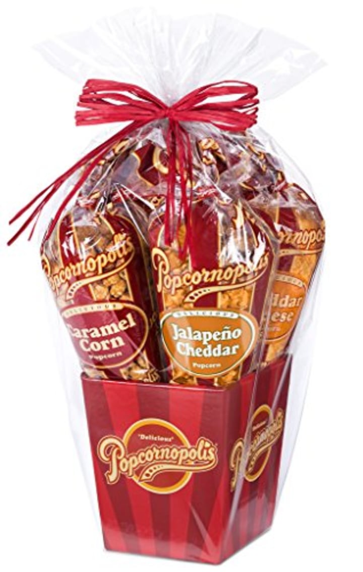 Popcornopolis Gourmet Popcorn 5 Cone Gift Basket