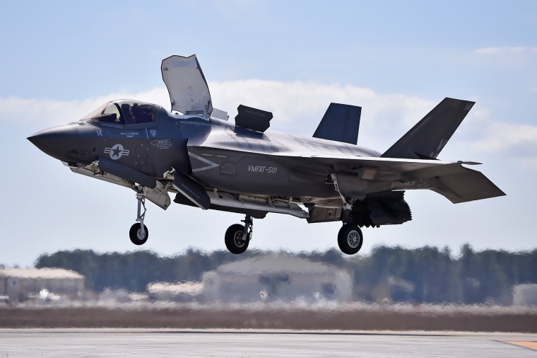 Image: FILE: F-35 U.S. Military Plane Crashes In South Carolina The F-35 Lightning II Is Put Through Its Paces At MCAS Beaufort