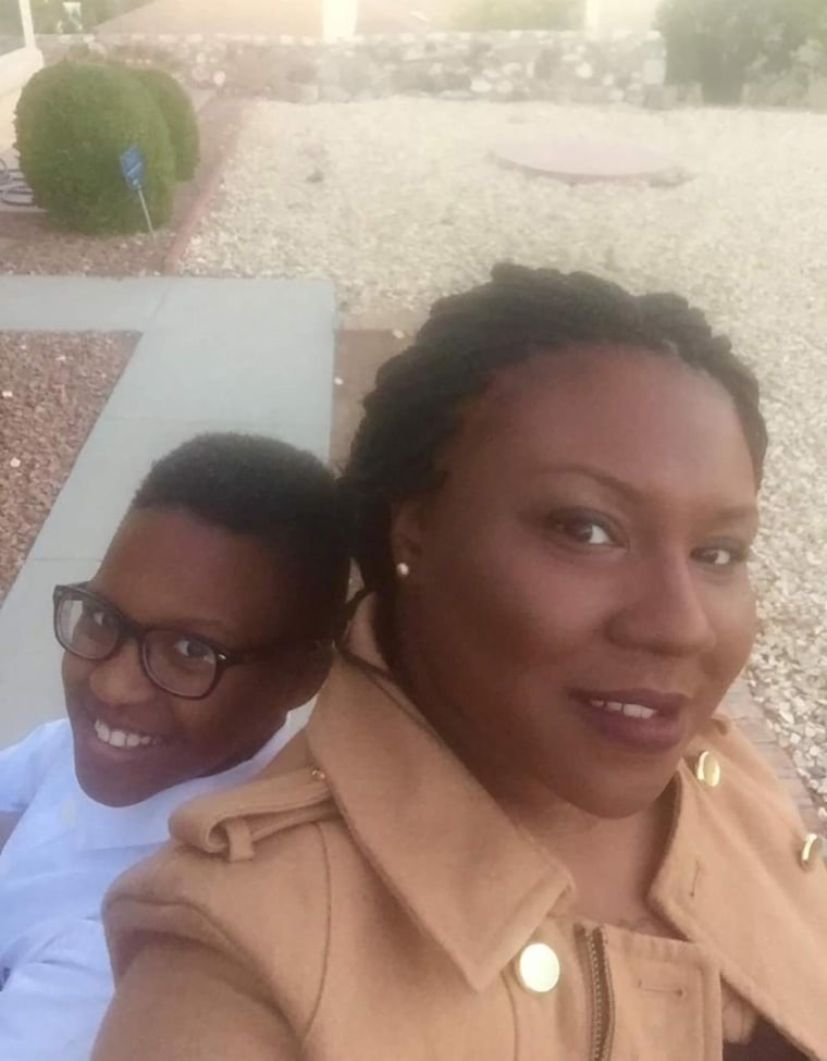 Retired U.S. Army Staff Sergeant Marche' Johnson chose to serve because it was the best route for her as a single mom to Kaleb Edwards, now 13. She said it is "disheartening" to hear shame thrown at veteran moms who had to leave their children at home while they deployed. 
