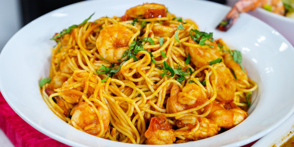 Spaghetti with Shrimp Fra Diavolo 