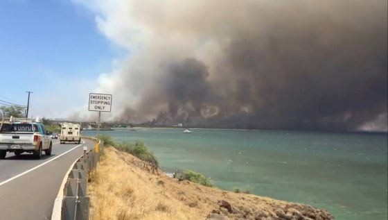 Evacuations ordered as large brush fire burns on Maui