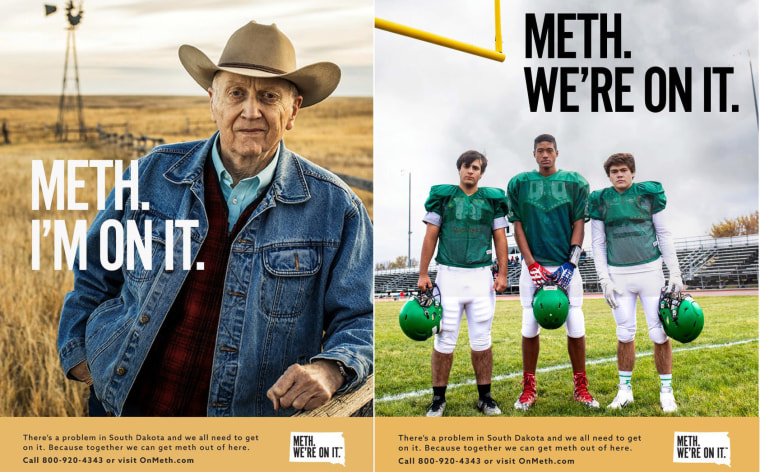 Images from South Dakota's anti-methamphetamine campaign.