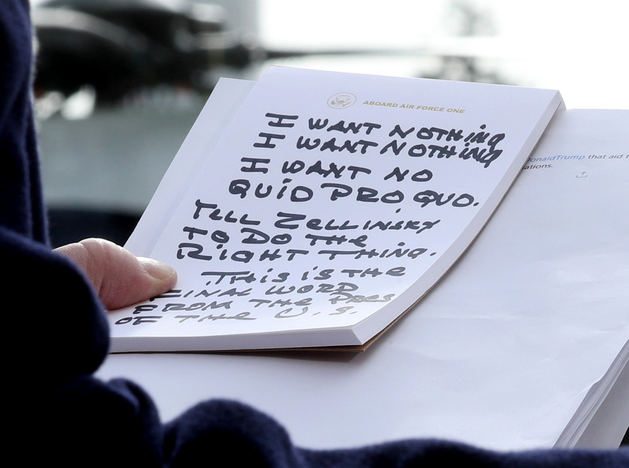 Photo Of Trump S Notes Becomes Meme As Twitter Users Turn Them