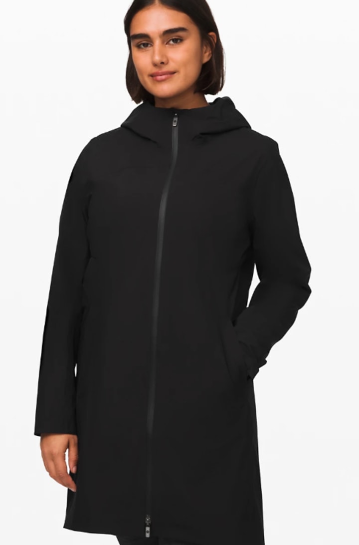 dress coat with hood