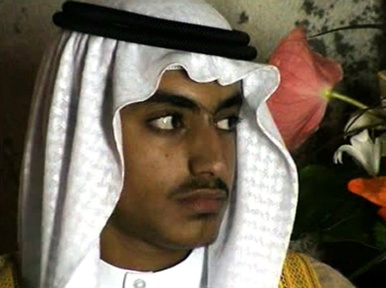 Image: Hamza Bin Laden in a video released by the CIA in 2017.