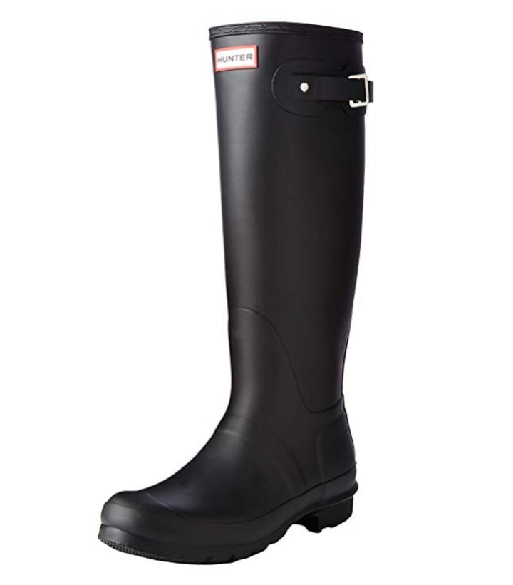 JOYCORN Womens Rain Boots Ladies Classic Waterproof Rubber Mid-Calf Wellie