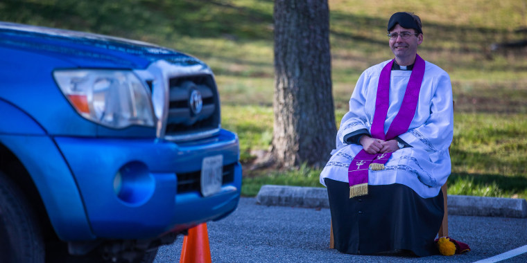 Father Scott Holmer, a Catholic priest at a parish in Maryland, has started hearing confessions through penitents' driver's-side windows in his church's parking lot.