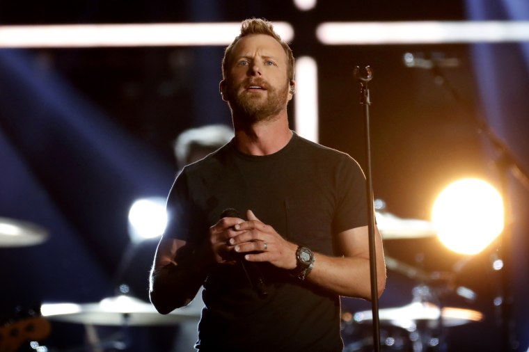 Image: Dierks Bentley performs at the Academy of Country Music Awards in Las Vegas in 2018.