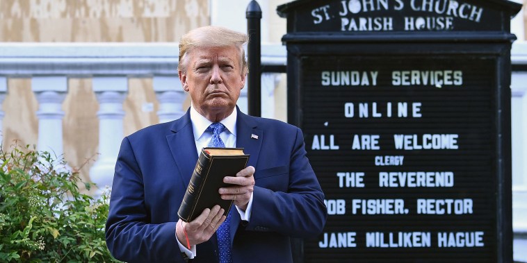 Pelosi and Clinton insult President Trump for going to church, holding a Bible