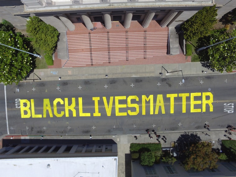 Image: Aerial view of BLM mural