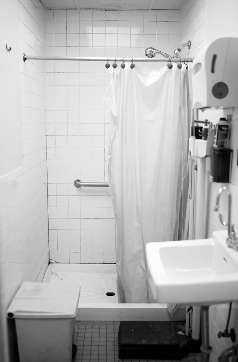 Image: A bathroom at the shelter.