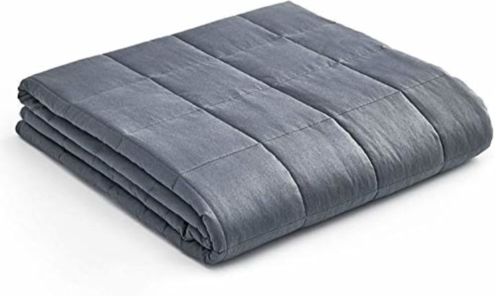 48 x 72 inches,Twin Size Grey Heavy Blanket 100/% Cotton with Glass Beads Bedsure Weighted Blankets 12lbs Twin