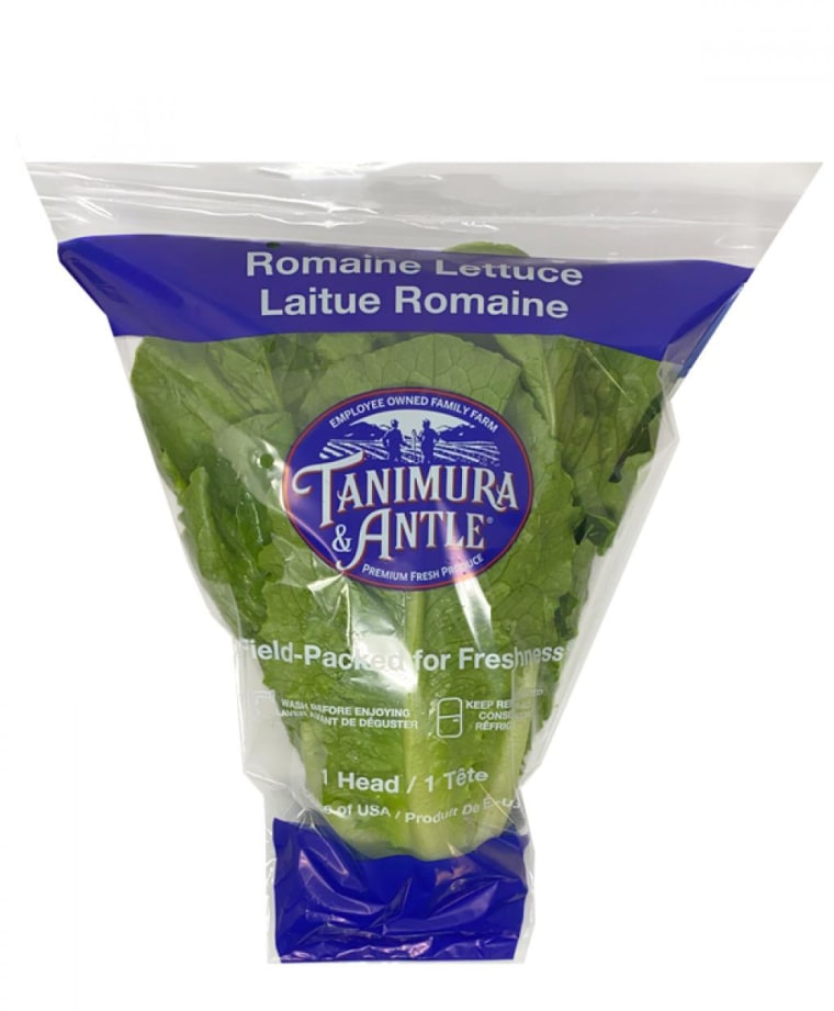 Tanimura and Antle packaged single head romaine lettuce.