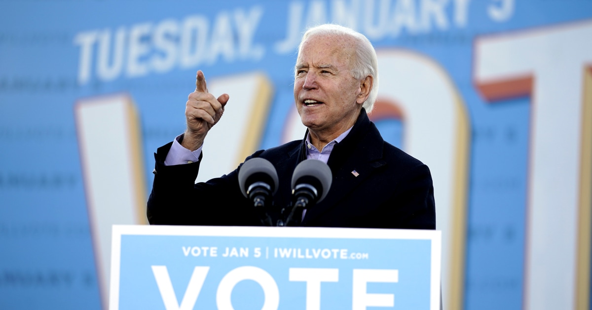On the eve of the Senate vote in Georgia, Biden says racial “next-generation” will be