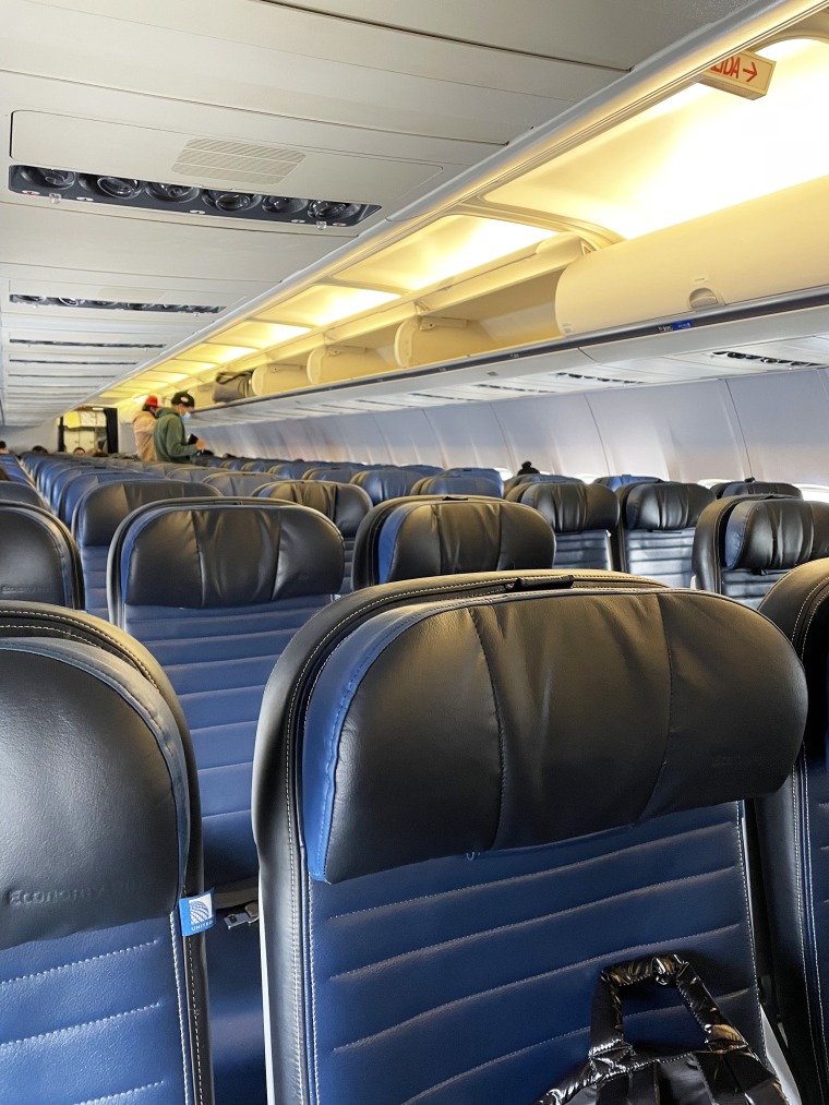 Photo of empty plane seats