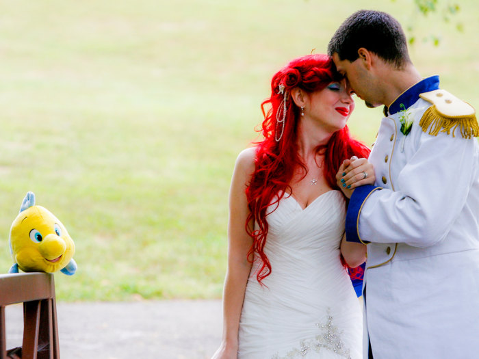 Princess bride Overthetop Disney wedding a viral hit