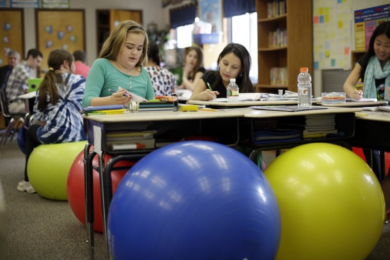 Teachers Ditch Student Desk Chairs For Yoga Balls
